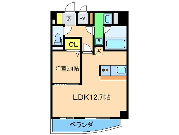 プランド－ル江戸堀の物件間取画像